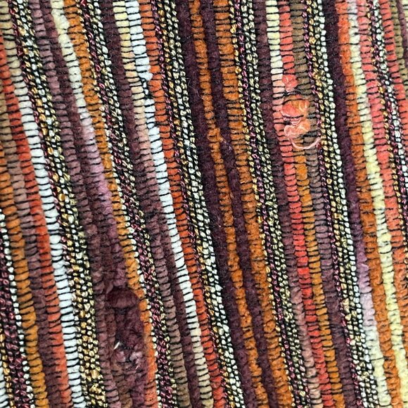 Vintage Tantrums Jacket Textured Stripe Button-Up Women Size Small Eclectic Boho - Picture 12 of 13